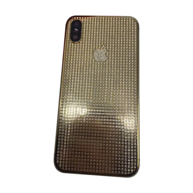 New item 24K real gold plating diamond housing for iPhone,for iphone gold housing