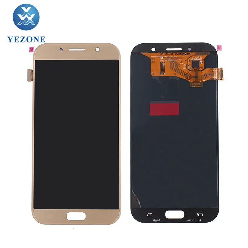 

5.7 inches brand new LCD touch screen display for Samsung Galaxy A7 2017 A720 LCD with digitizer assembly, Black white gold