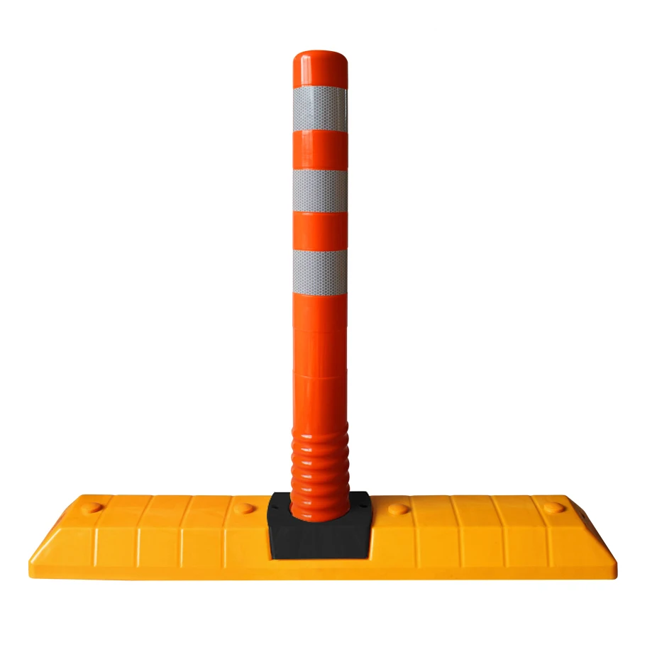 Flexible Plastic Traffic Lane Road Dividers Delineator Post With Base