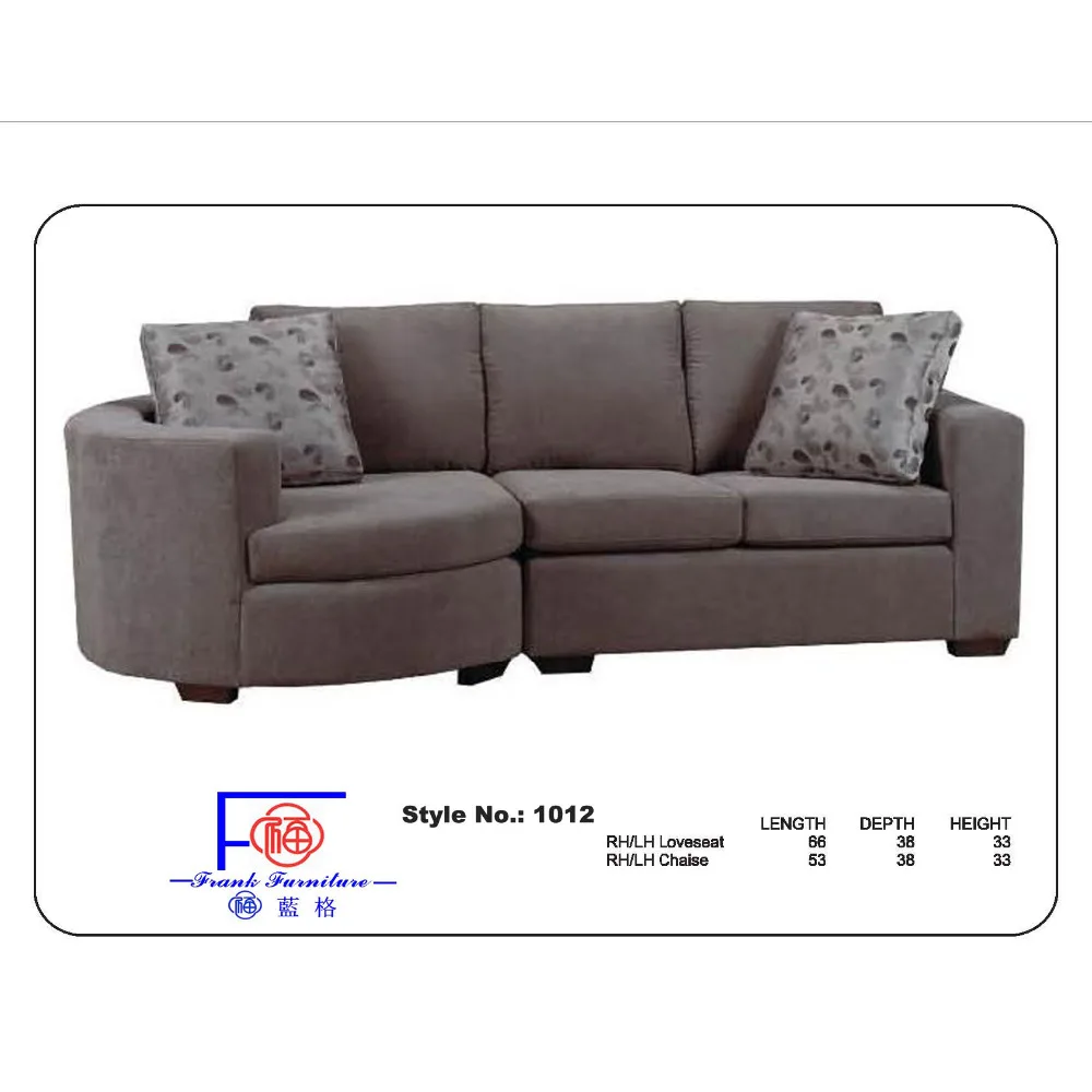 Hot Ing Round Corner Sofa Fabric Chaise Lounge