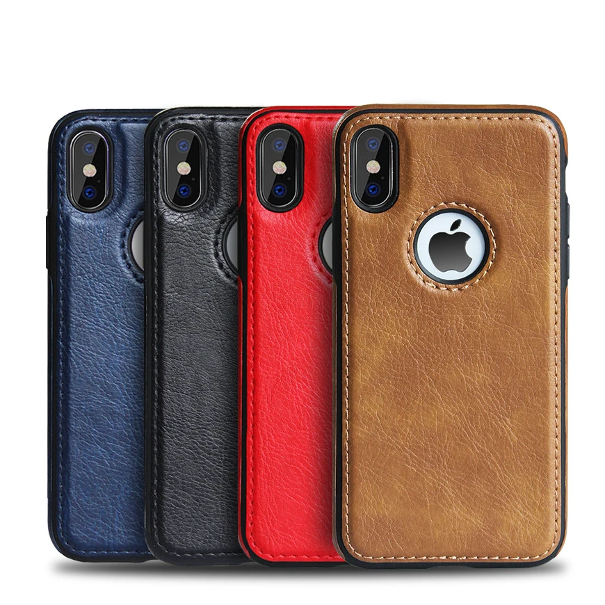 

Luxury High Quality Leather Phone Case Back Cover for iPhone X XS XR XS MAX