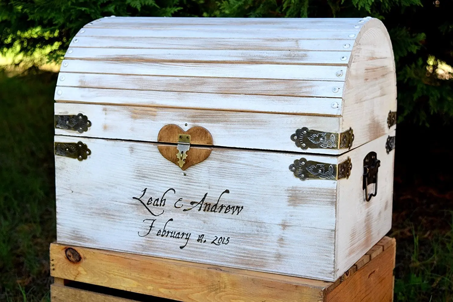 large lockable wooden box