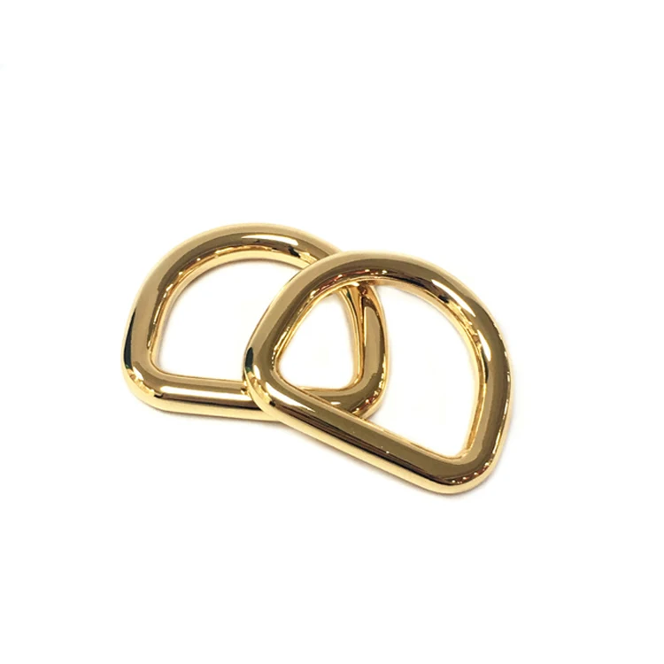 

Zinc alloy metal d buckle ring for bag Accessories, White, golden, black etc.