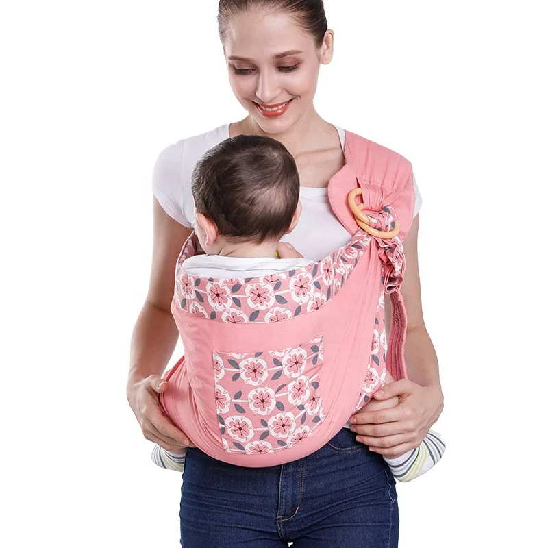 

Newborn Sling Dual Use Infant Nursing Cover Carrier Mesh Fabric Breastfeeding Carriers Up to 130 lbs (0-36M) Baby Carrier, Picture