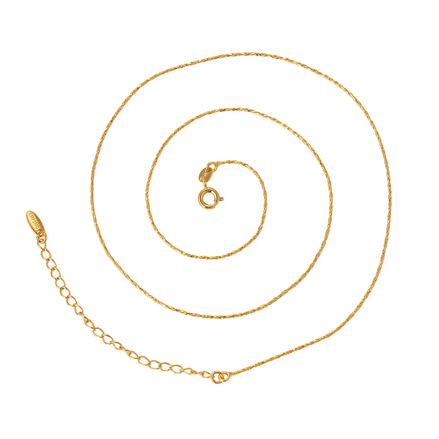 

44198 xuping wholesale jewelry manufacturer China simple models trending chain 24k gold plated necklace