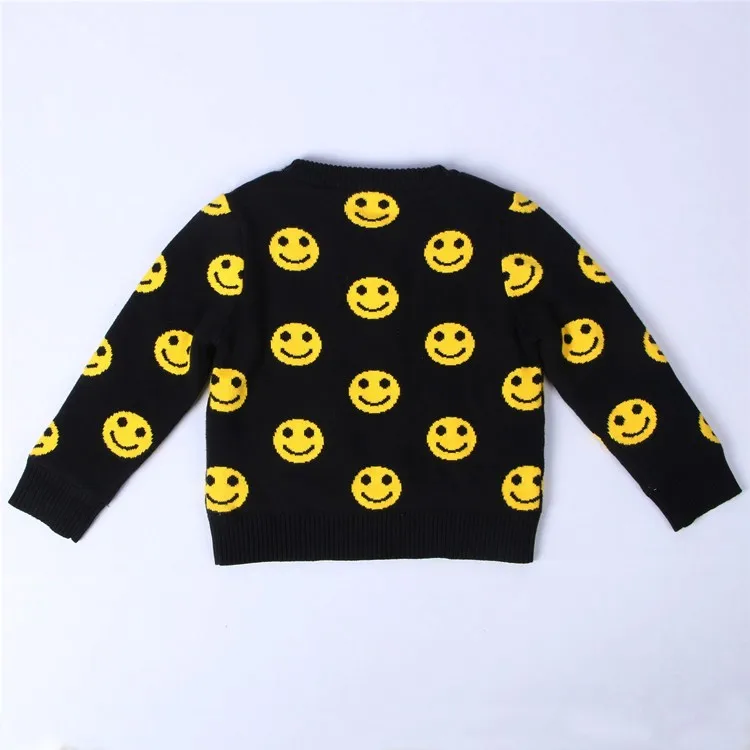 Yellow Smile Face Black Kid Clothing Sweater - Buy Baby Boy Clothes ...