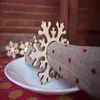Christmas table decor wooden snowflake napkin ring