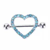 Fancy Gems Jewelled Heart Shaped Nipple Rings