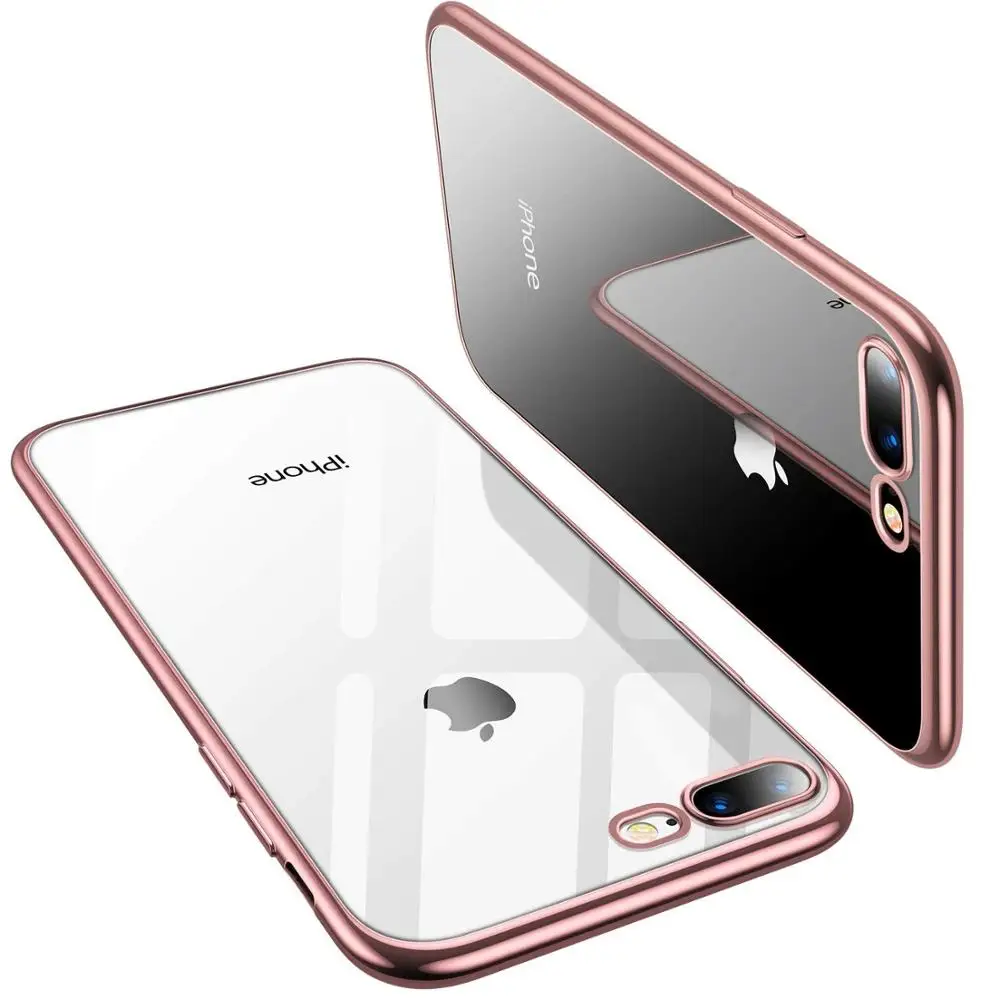 

TORRAS universal shockproof electroplate tpu soft cell phone case for iphone, Black;red;rose gold
