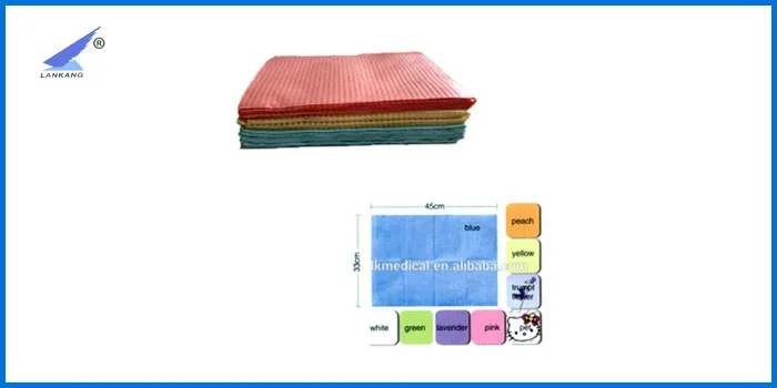 3 ply colorful Dental Dentist Lab Waterproof Disposable Bibs + Free Napkin Holder