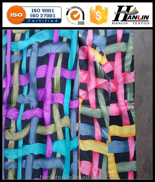 
STOCKLOT cheap and good quality 100 polyester twill printed peach skin fabric for beach shorts 