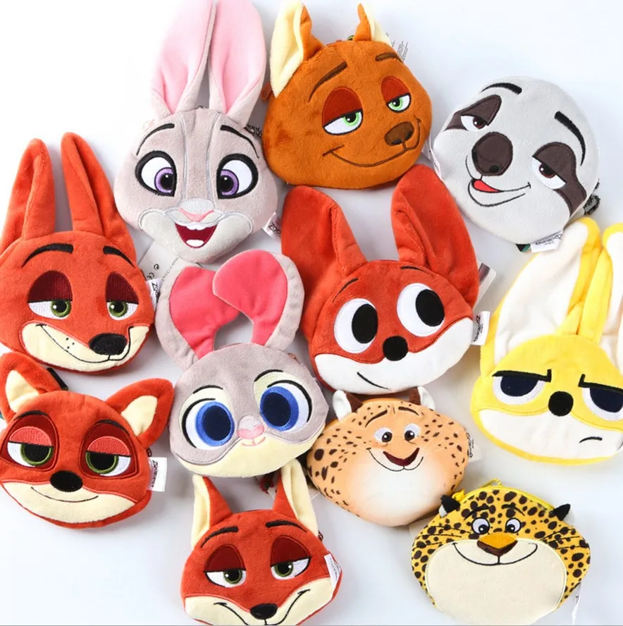 New style Zootopia Judy Hopps Nick Wilde plush Drawstring pouch 11 10cm 201604