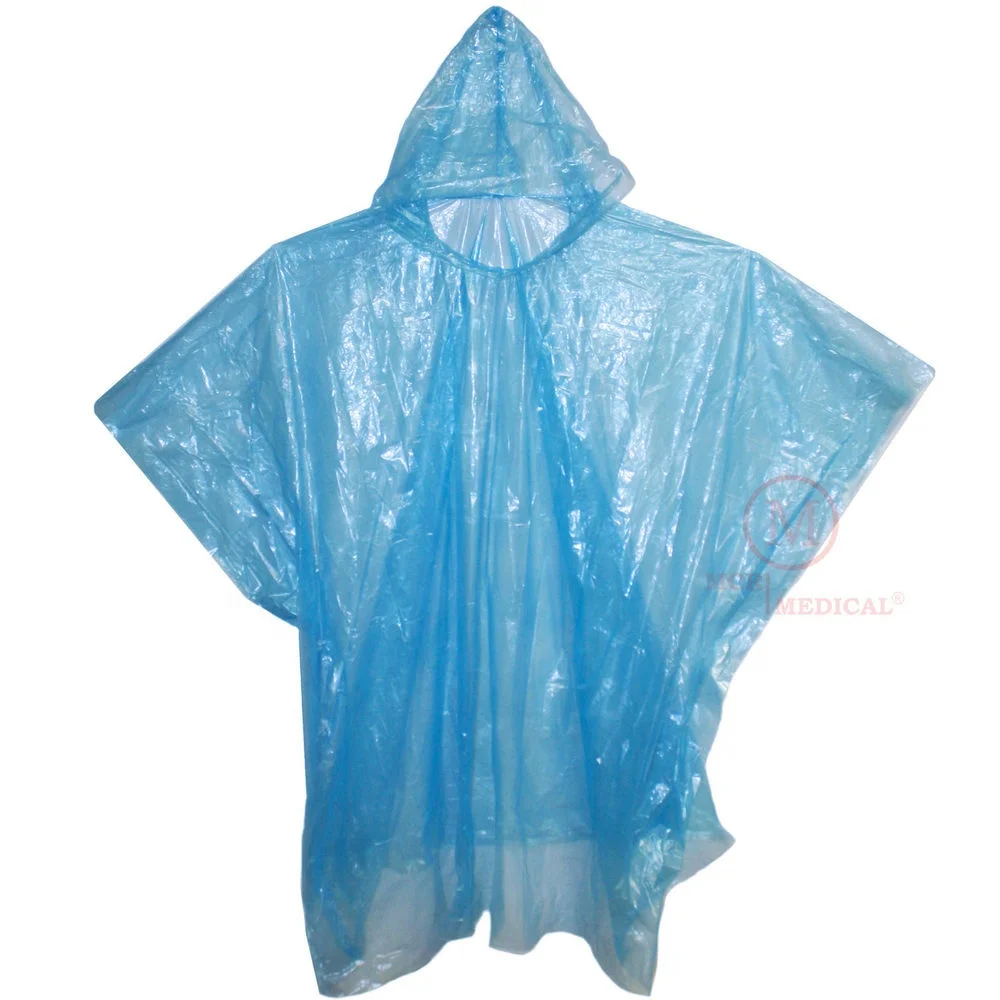 经济塑料多彩透明套头衫 pe 一次性雨衣出售