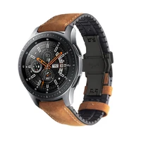 

2019 QIALINO New waterproof 20mm/22mm Leather watch band for Samsung Gear S3 smart watch Strap