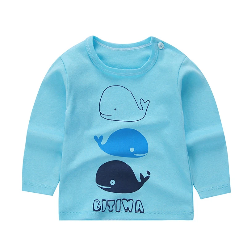 Wholesale Cheap Price Children Clothes Baby Boys Girls Printing Oneck
