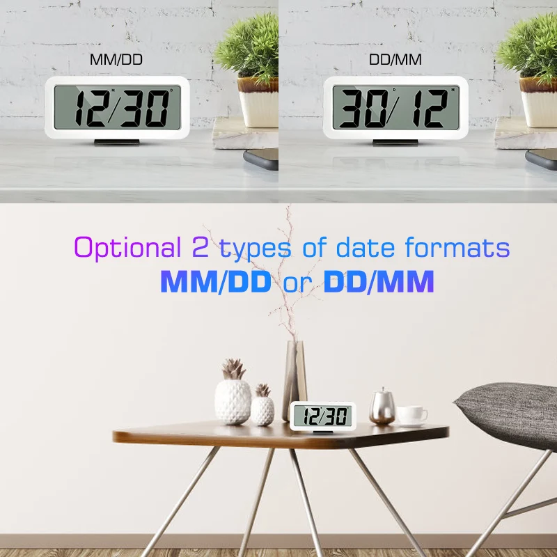 christmas Black white Simple unique designs Square time easy 13 classic music setting smart children's alarm wall mounted clock