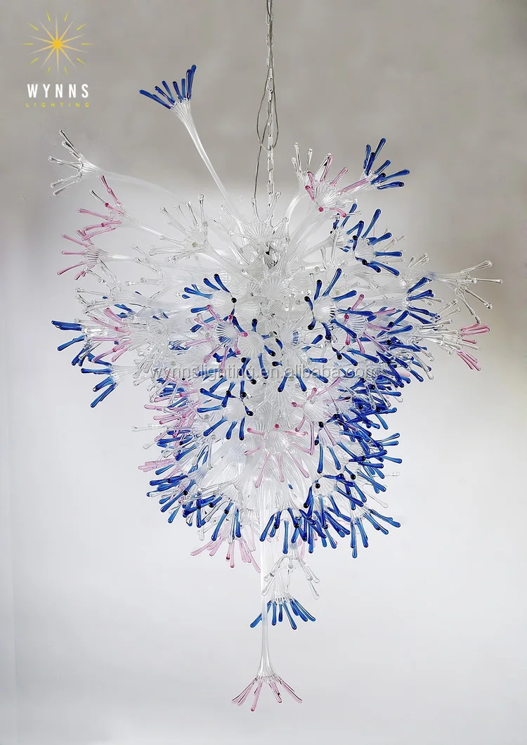 Chihuly chandelier with LED light source for hotel and home decoration