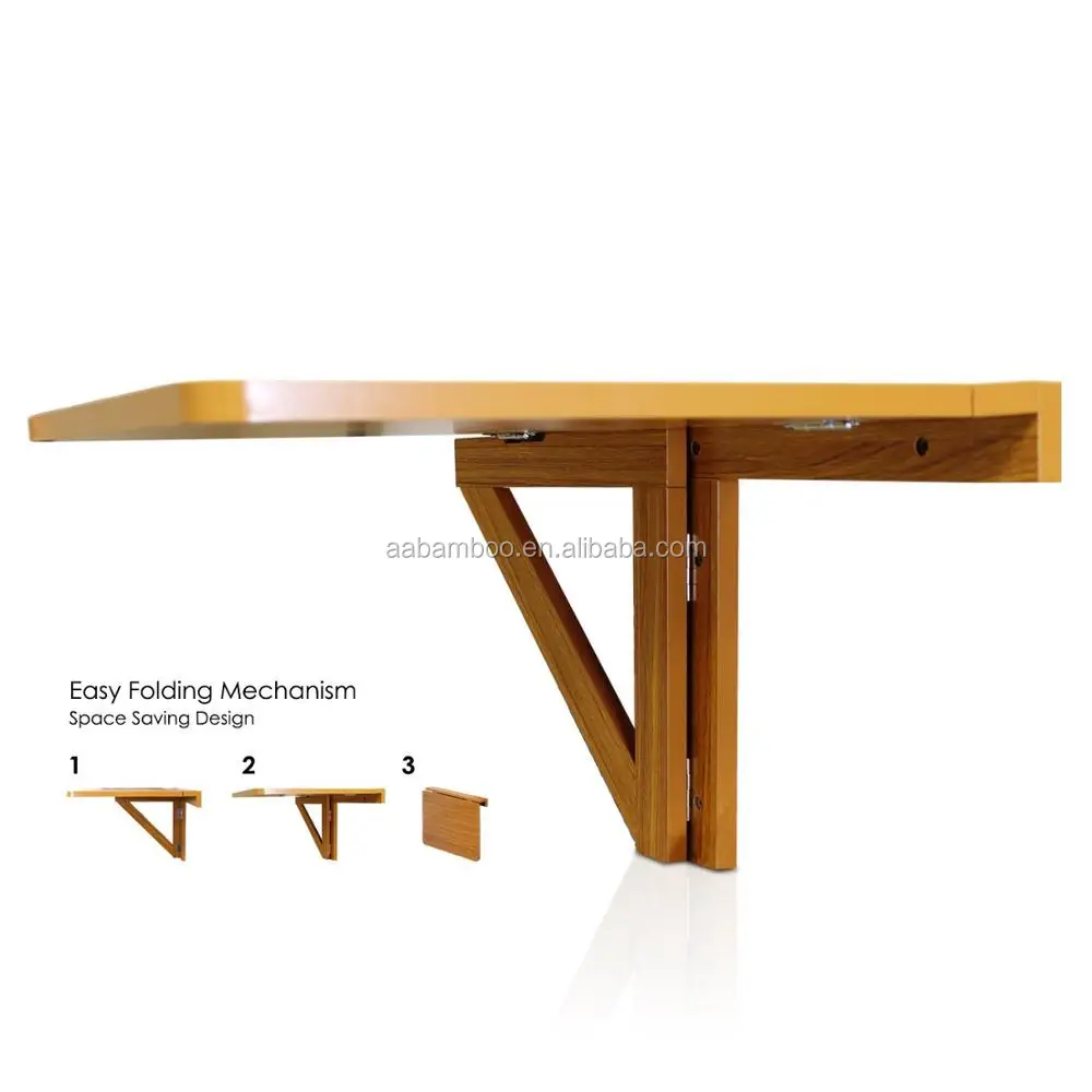 Настенный деревянный складной столик