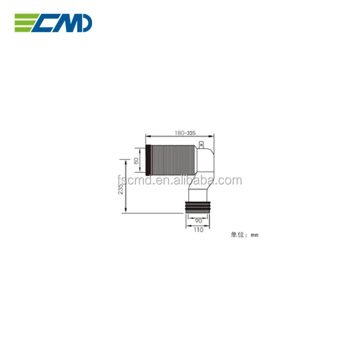 
WC pan connection tube flexible toilet sewer pipe 