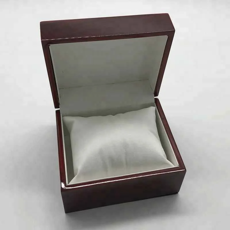 
Wholesale cheap glossy watch gift box jewelry packaging with pillow luxury watch package box custom logo 