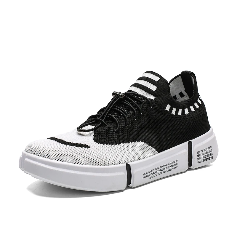 
xx353 flat fashion fly weaving face upper sock sport men shoes china 2019 