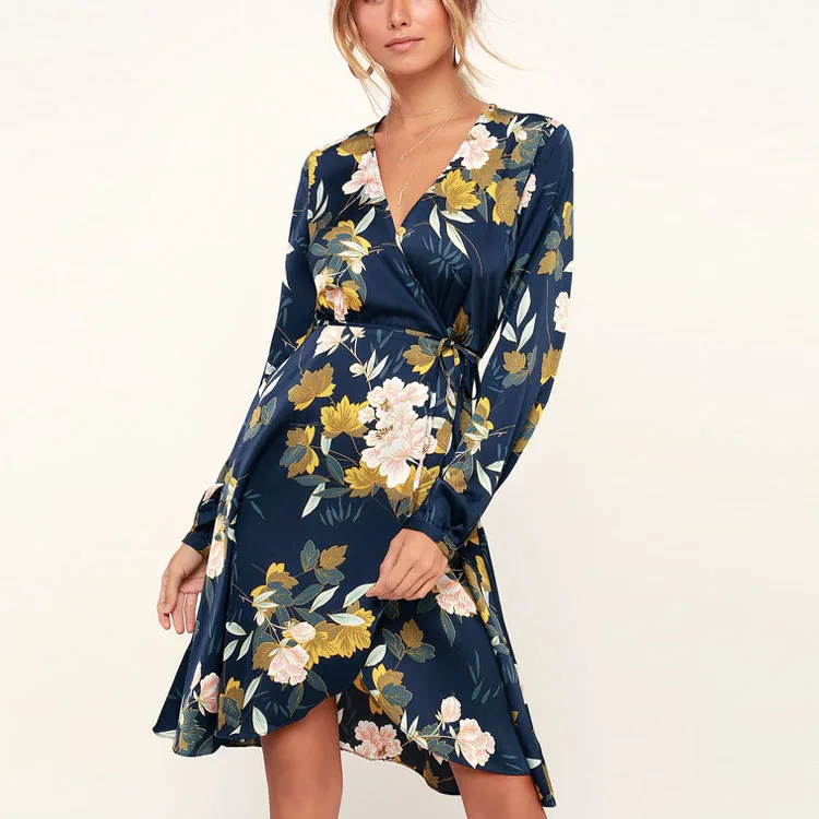 navy blue spring dress