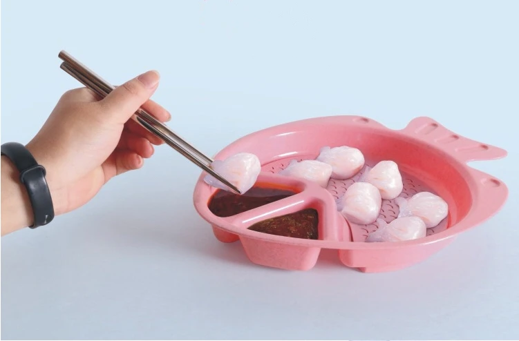 Factory Supply Promotional Fish Shape Dumplings Degradable Dinner Plate