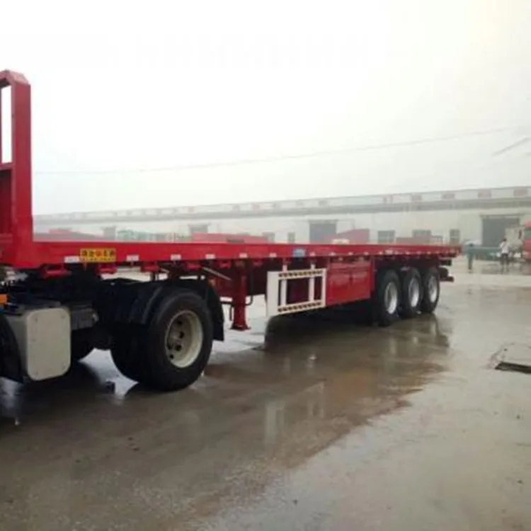 40 FT Container Transport Flat Bed Semi Trailer For Sale