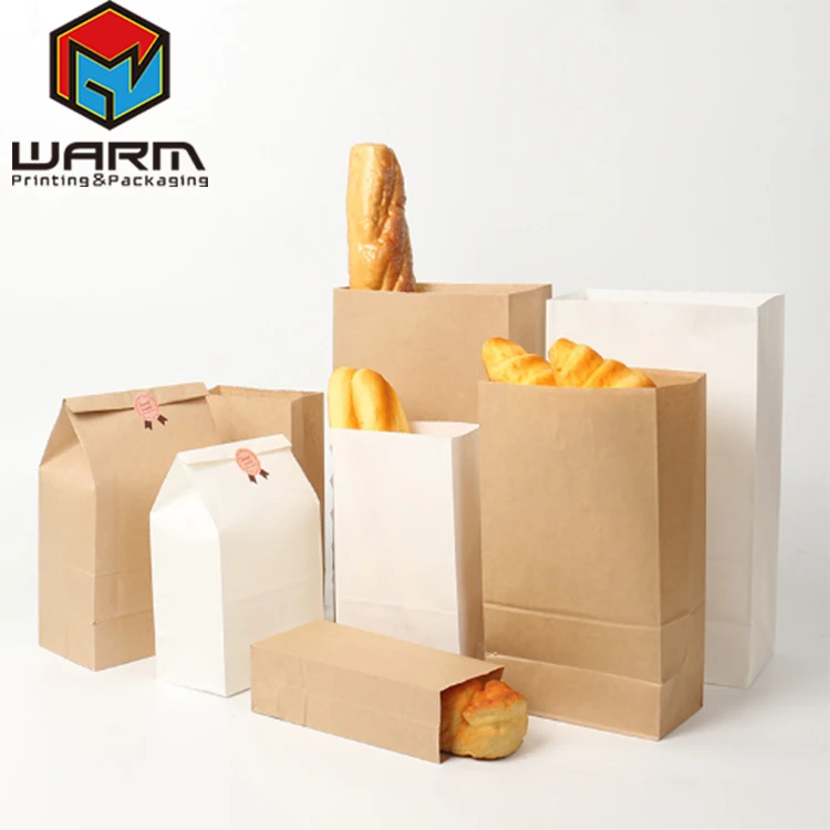 Wholesale Bakery Bread Packaging Custom Small Wax Coated Kraft Paper
