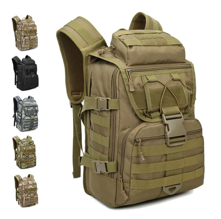 

Unisex Outdoor Military Army Tactical Backpack Trekking Travel Rucksack Camping Hiking Trekking Camouflage Bag, Black