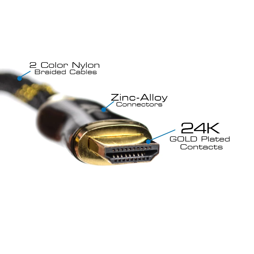 Awm 20276 High Speed Nylon Hdmi Cable With /hdmi Type A Male