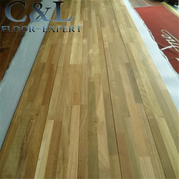Unfinished Uv Coating 3 Strips Teak Multilayer Engineered Wood Flooring