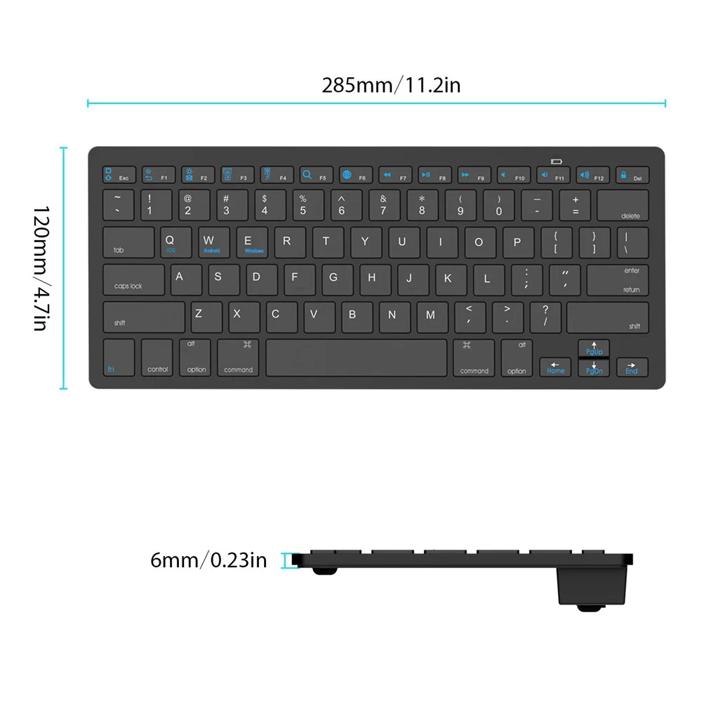 

Wireless Keyboard Ultra Slim BT Keyboard For PC iPad Laptop Android IOS