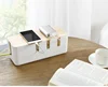 Storage Box Wooden Cover Socket Power Cord Safe Cooling Heat Dissipation Hollow Out Charging Cable Storage Box Organizer