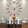 2017 new product ideas modern home inserts 3D acrylic mirror DIY watch clock machine