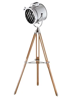 Vintage Led Wooden Tripod Floor Light Industrial Floor Lamp Buy