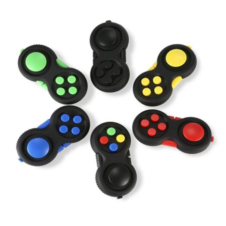 Rubberized Game Fidget Pad: Classic Controller with 8 Functions and Lanyard