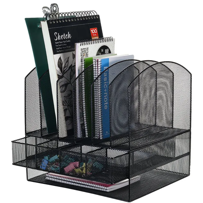 Wholesale Nes Design Black Office Metal Wire Mesh Desk Organizer - Buy ...