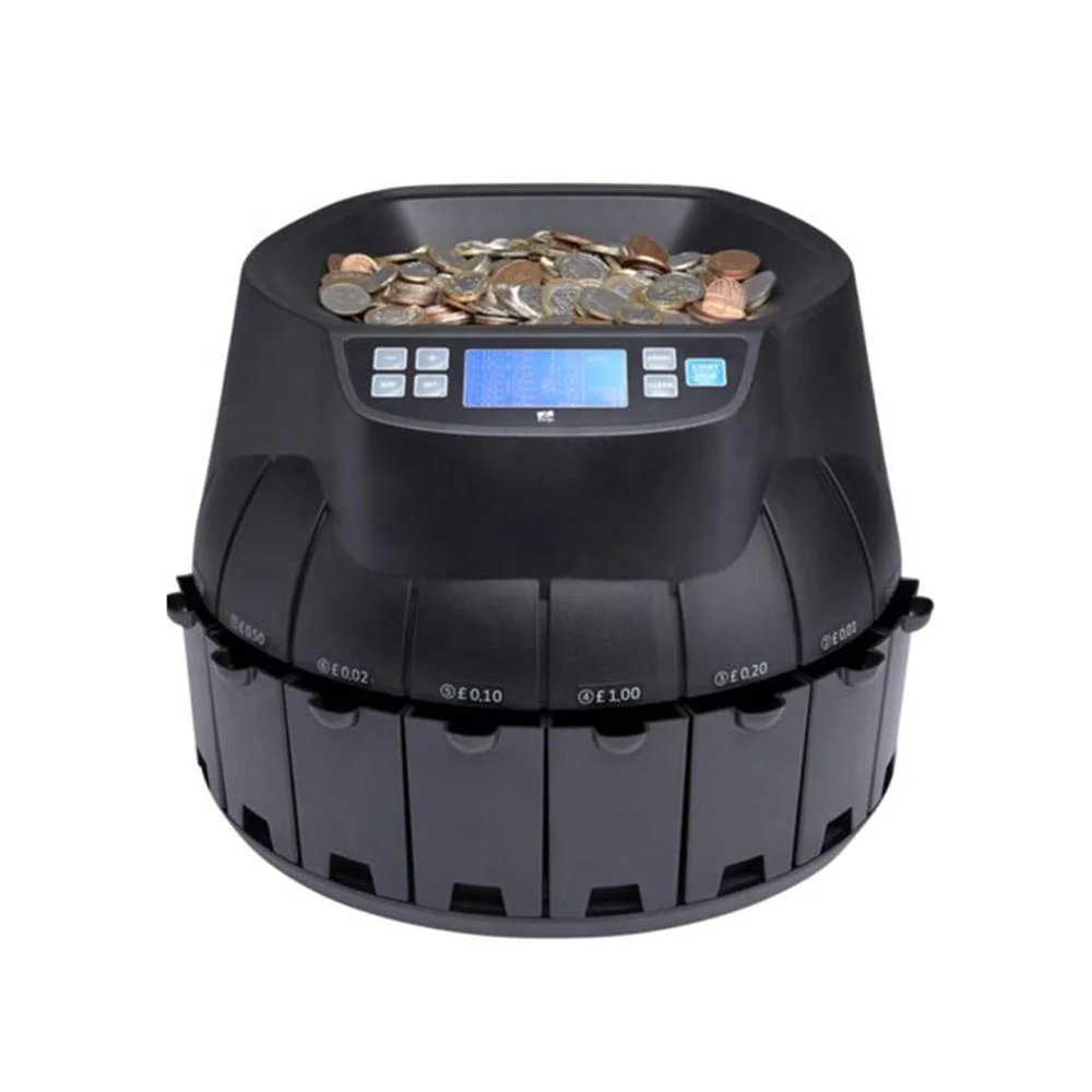 
R9001 Value Counting Machine EURO Coin Selector Sorter Cash Counting Machine Coin Counter Note Counter 