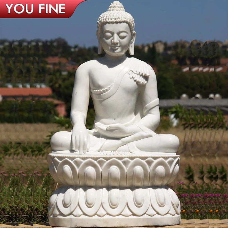 
Hand Carved Natural Marble made Large Sitting Buddha Statues for Sale 