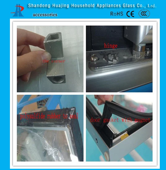 Supermarket vegetable cold storage fridge display glass door can customized