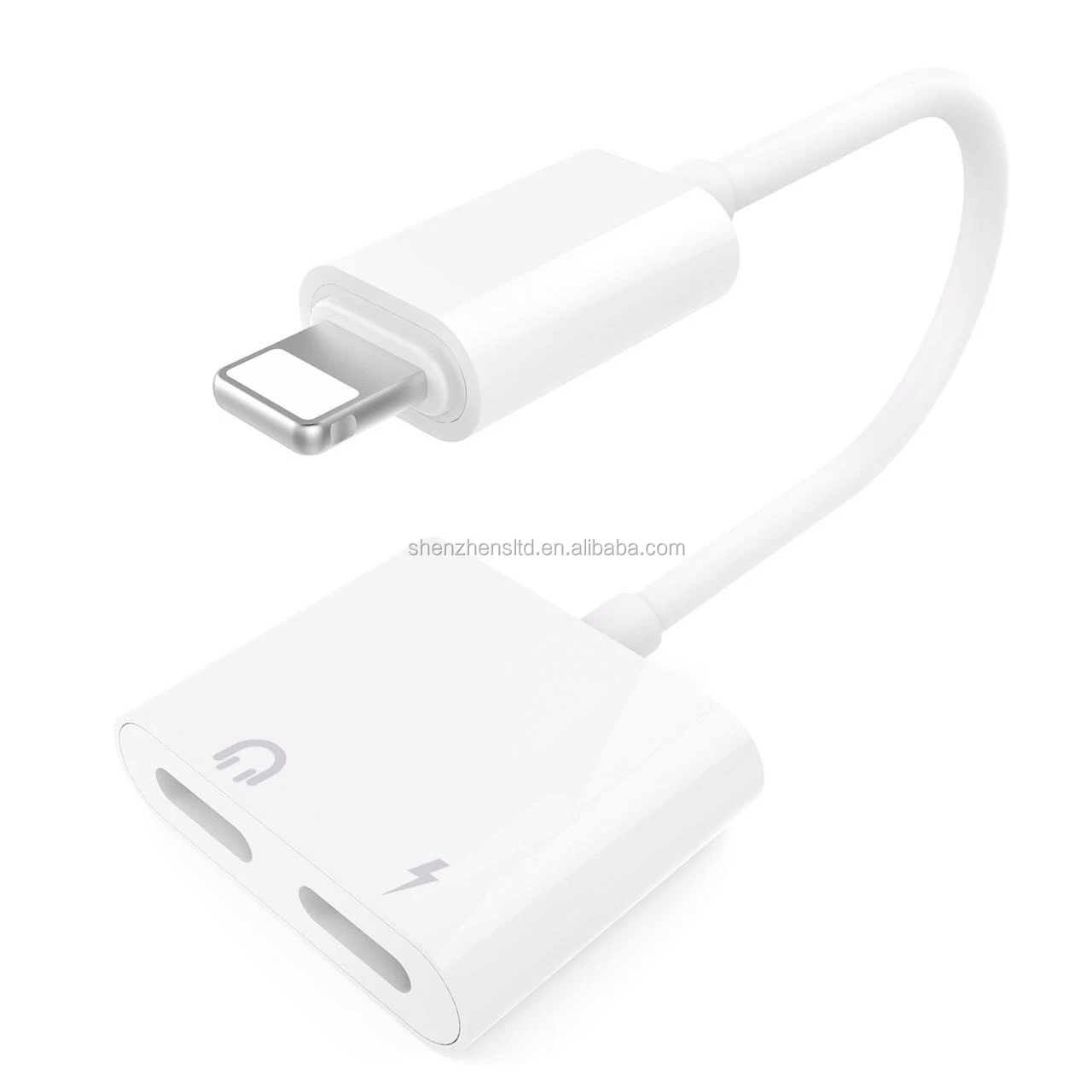 

8 pin to 8 pin headphone jack adapter cable auxiliary charger for lightning iPhone commonly used accessories & parts, White