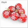 Beautiful Christmas 8CM Silver Stamp Hanging Christmas Balls For Kids Children Gifts Presents Trees Hanging Balls SSD014