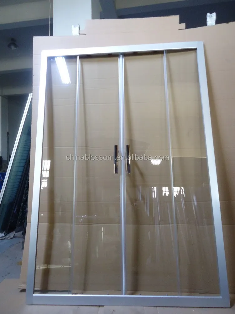 Hangzhou Blossom 1200mm Sliding Obscure Glass Shower Door With En12150