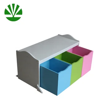 W Bb 2906 Kids Wooden Toy Storage Bench With Wheels View Toy