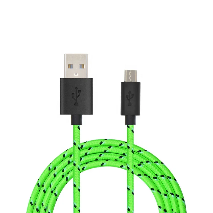 

Shenzhen factory directly colorful braided usb 2.0 micro usb data charging cable for Huawei for Samsung, Black/silver