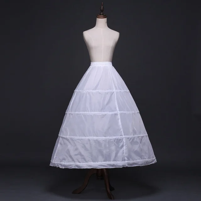 
ZH4067G High Quality 4 Hoops Bridal Wedding Petticoat Marriage Gauze Skirt Crinoline Underskirt Wedding Accessories 