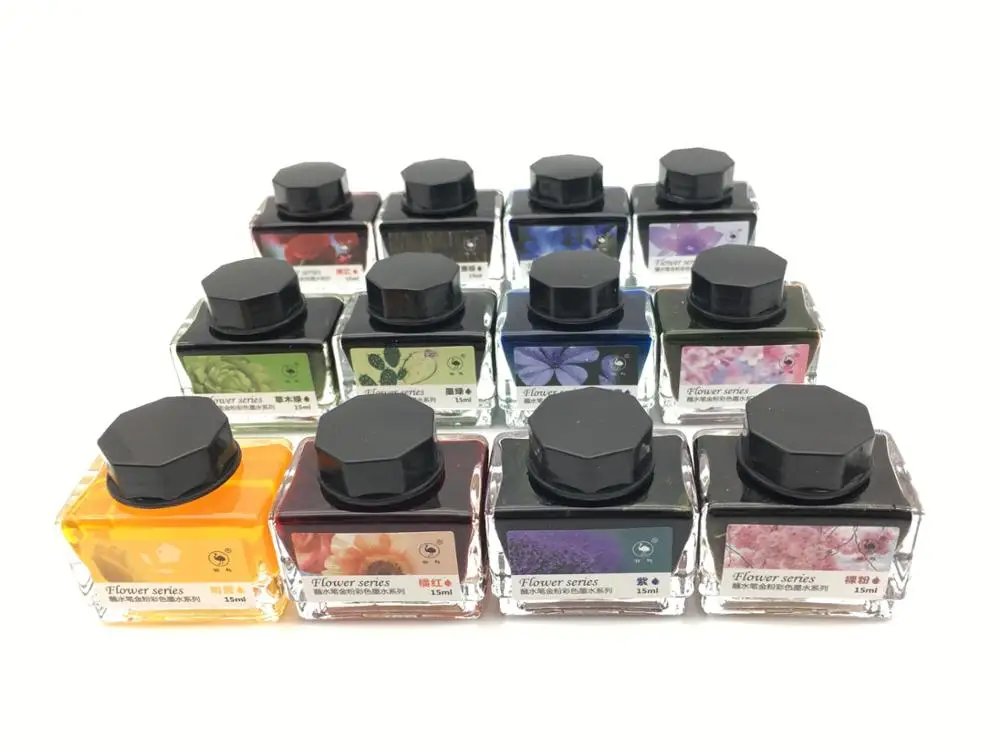 Ostrich Supply Cheap Fountain Pen Ink with 12 Colors