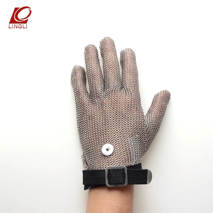 Stainless Steel Wire Mesh Cut Resistant Mechanic Gloves Protection Cut