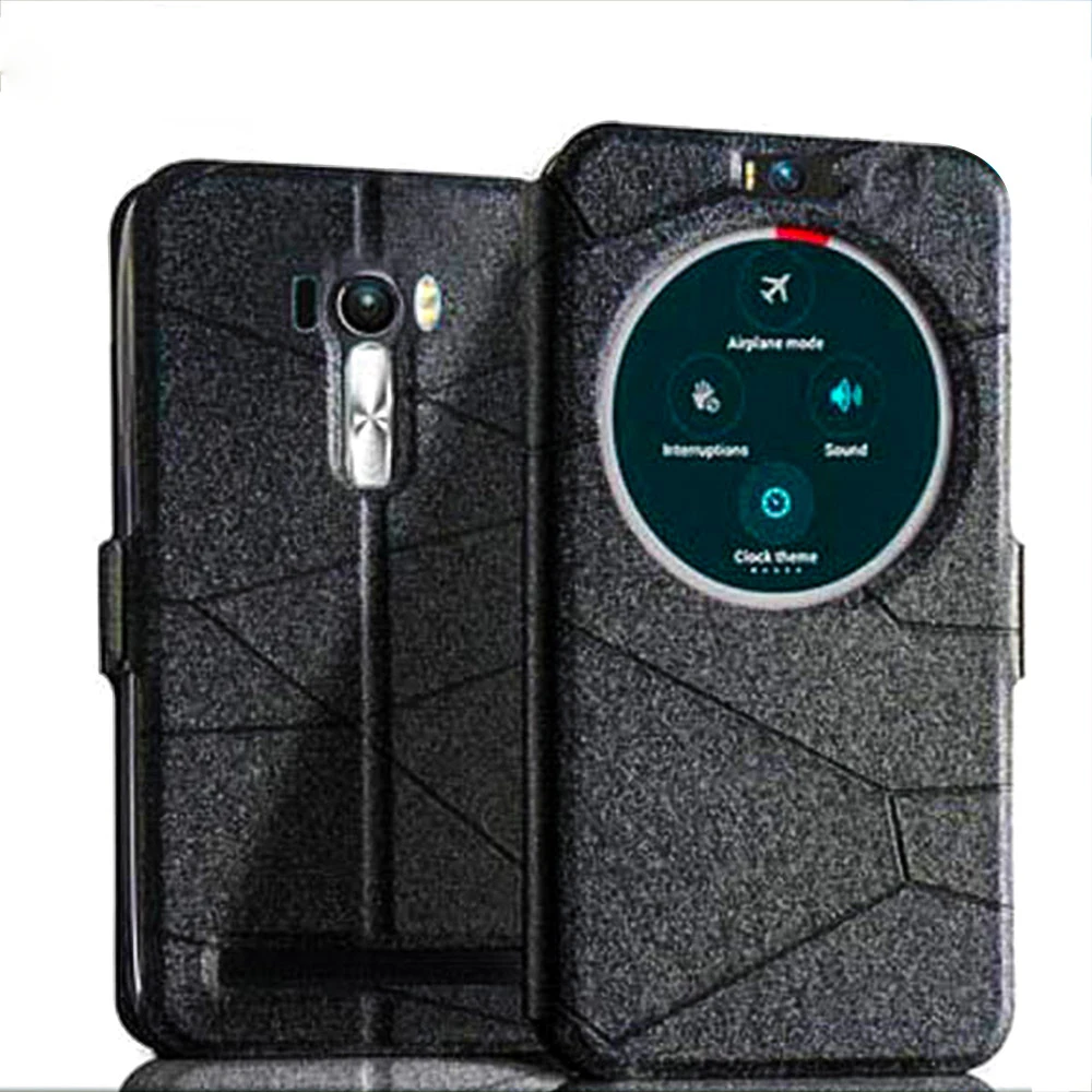 new arrival smart sleep leather case flip cover case for asus zenfone selfie zd551kl case